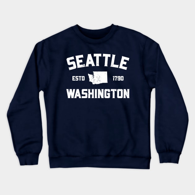 Seattle Washington Crewneck Sweatshirt by happysquatch